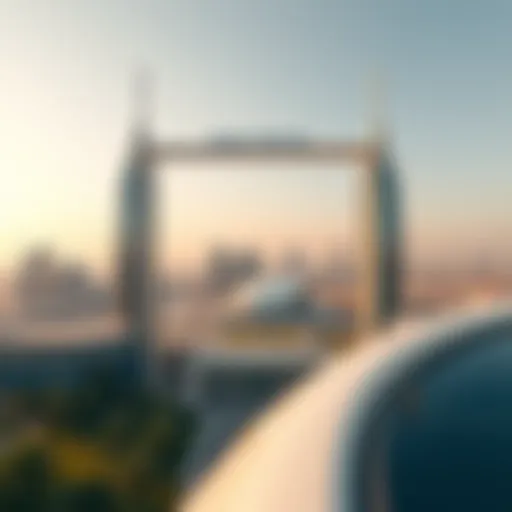 Aerial view of Dubai Frame showcasing its architecture