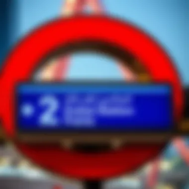 Metro station sign indicating the nearest station to Dubai Frame