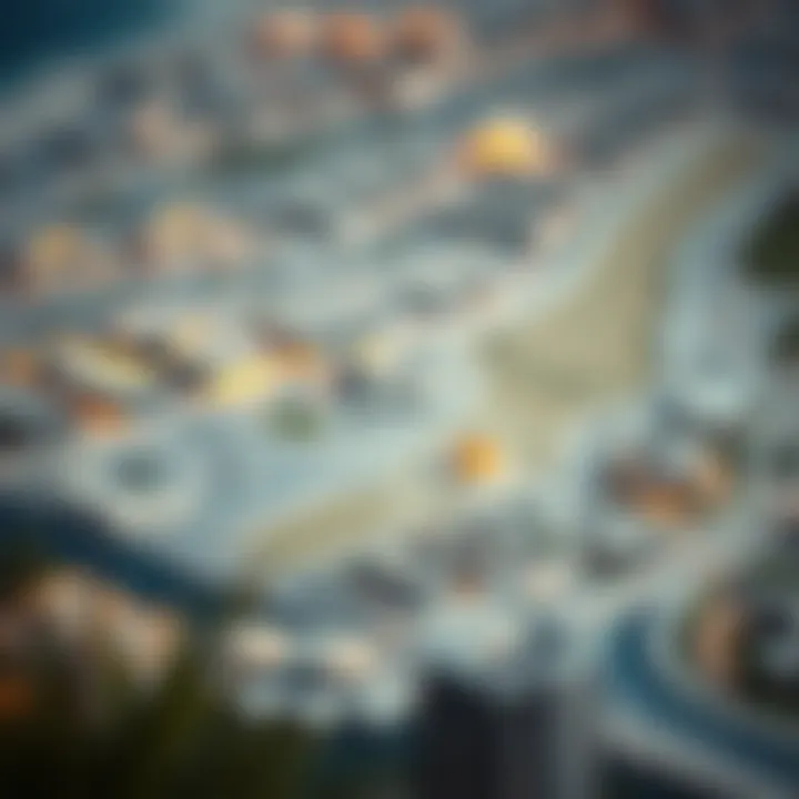 Map showcasing key areas in Dubai's real estate market