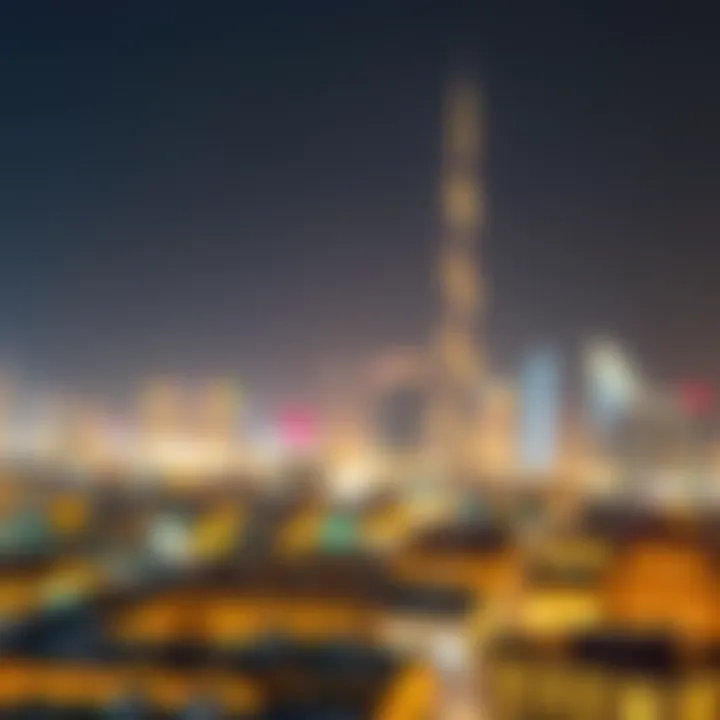 Overview of Dubai skyline with real estate properties