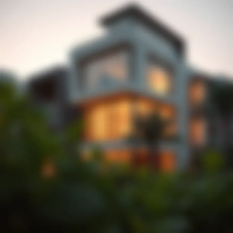 Exterior view of Noor Residence highlighting modern architecture