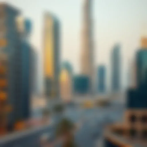 Dubai skyline with financial institutions