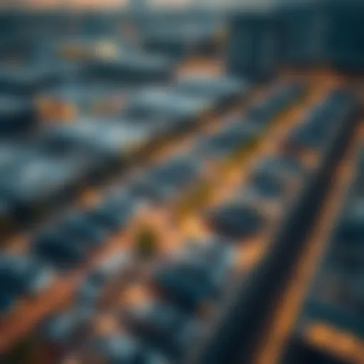 Aerial View of Parking Facilities in Dubai Aerial view of Dubai's parking facilities