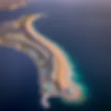 Aerial view of Pearl Jumeirah Beach showcasing its pristine coastline