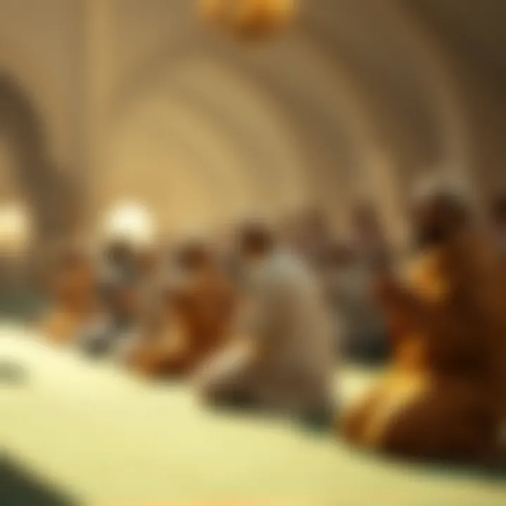 A serene moment of prayer during the Islamic holiday of Eid Al Adha