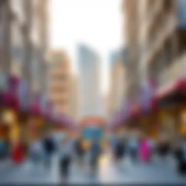 Vibrant City Life During Public Holidays Festive atmosphere in a UAE city during holidays