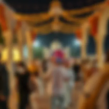 Community Celebration at UAE Heritage Site Gathering at a UAE heritage site for holiday festivities