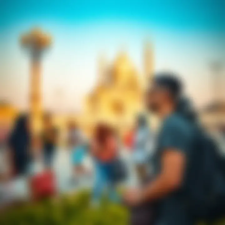 Tourists exploring local attractions during holidays