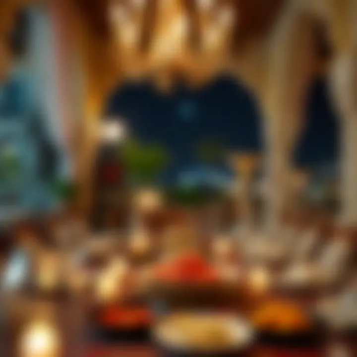 Traditional Iftar Setting in Dubai Traditional Iftar setting in Dubai