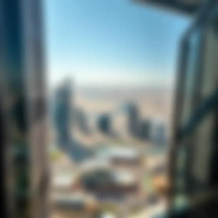 Panoramic city view from Saeed Tower 2's upper floors