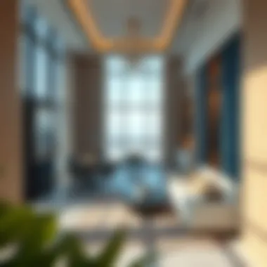 Detail of modern design elements in Sahara Tower