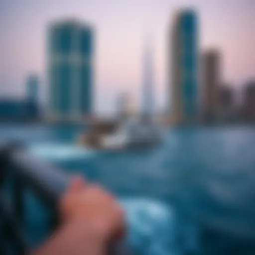 Ferry navigating the waters between Sharjah and Dubai