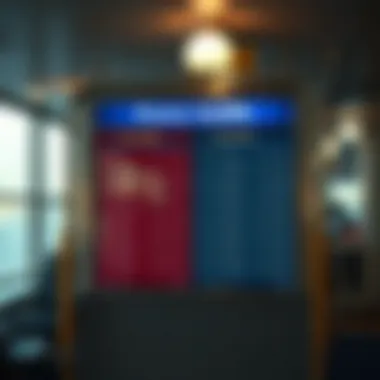 Timetable display for the Sharjah to Dubai ferry service