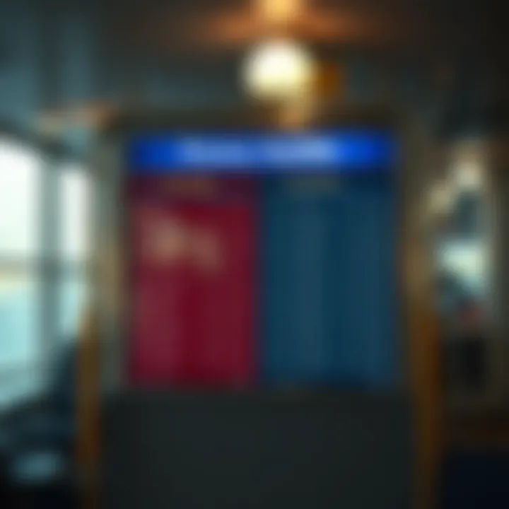 Timetable display for the Sharjah to Dubai ferry service