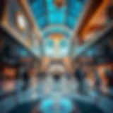 Stunning interior view of a luxury mall in Dubai showcasing unique architectural designs and vibrant atmosphere