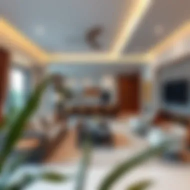 Contemporary Interiors of Sobha Hartland Waves Spacious living area featuring contemporary design elements in Sobha Hartland Waves