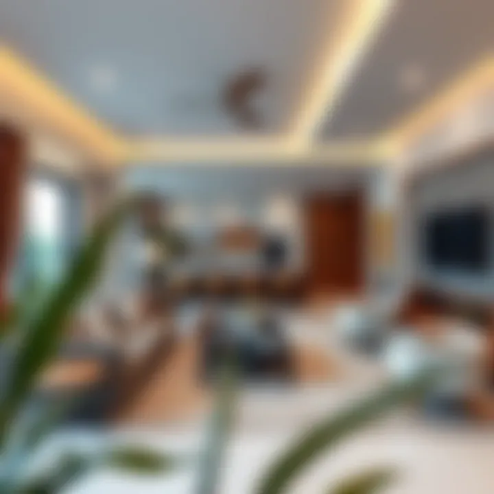 Contemporary Interiors of Sobha Hartland Waves Spacious living area featuring contemporary design elements in Sobha Hartland Waves