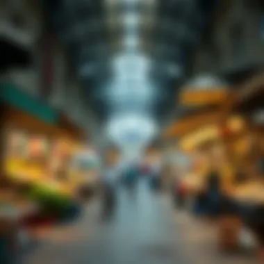 Vibrant Market Scene on Street of the Farmer Vibrant market scene illustrating the economic activities along Street of the Farmer