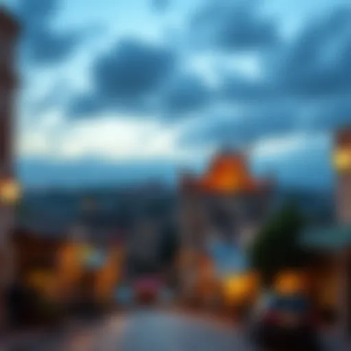 Panoramic View of Street of the Farmer A panoramic view of Street of the Farmer showcasing its vibrant atmosphere and architectural details