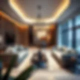 Modern studio apartment interior showcasing open space design