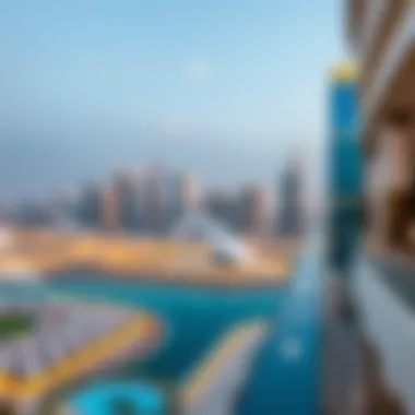 Panoramic view of Dubai skyline from The Address Residences