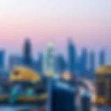 Dubai's Skyline and Real Estate Growth Luxurious skyline of Dubai showcasing real estate growth