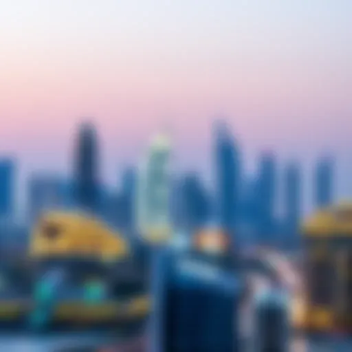 Dubai's Skyline and Real Estate Growth Luxurious skyline of Dubai showcasing real estate growth