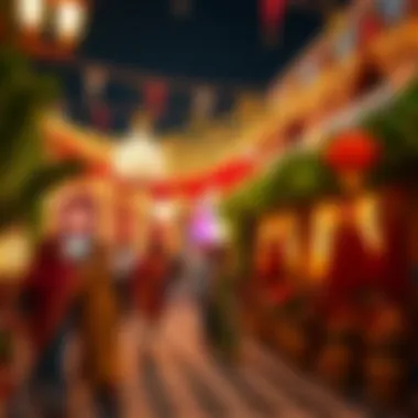 Celebratory Atmosphere in the UAE Festive gathering with traditional decorations