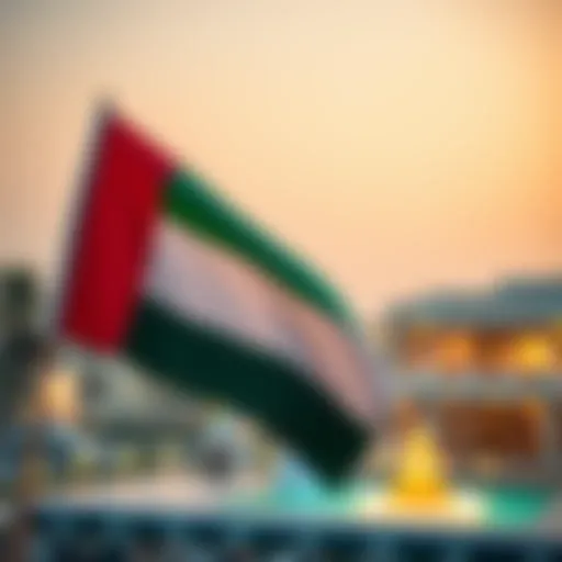 UAE flag waving during national celebrations