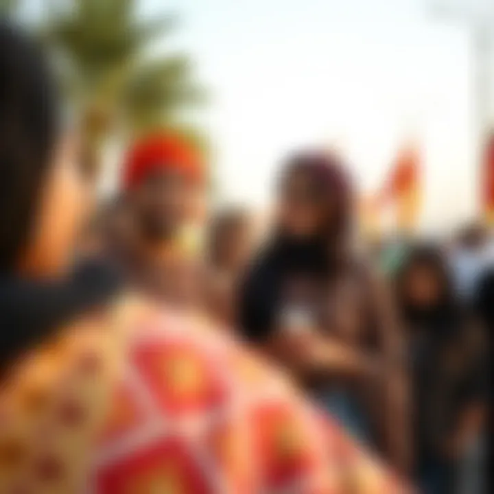 Cultural Diversity: Embracing Life in the UAE A diverse group of expatriates enjoying a cultural festival in the UAE