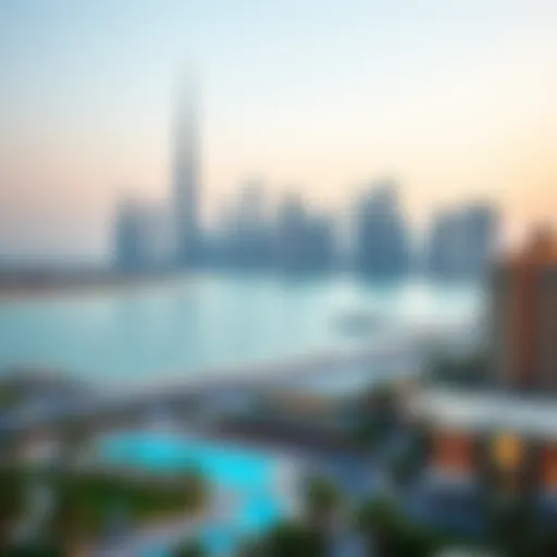 A panoramic view of the iconic skyline of Dubai with modern architecture