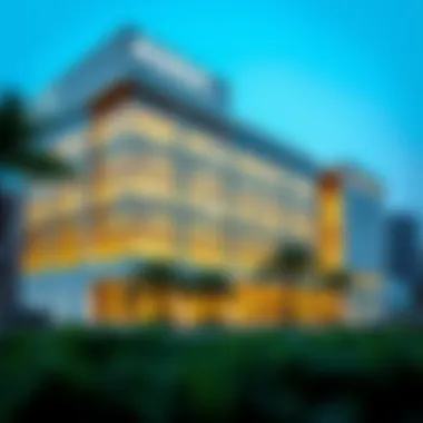 Modern Architecture of ADDC Office Exterior view of the ADDC office in Mussafah showcasing modern architecture