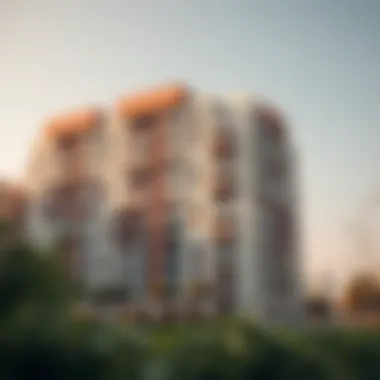 Modern apartment complex in Al Qusais