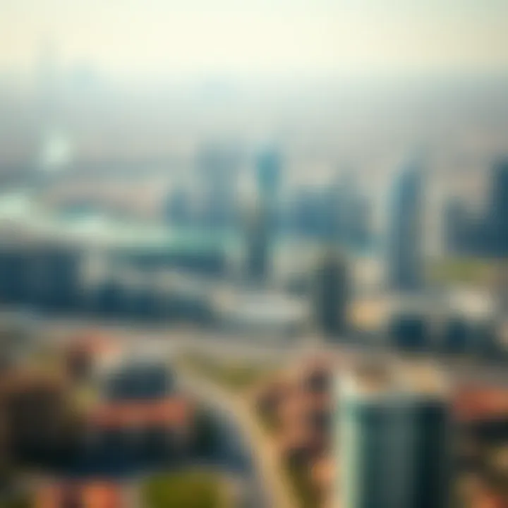 Aerial view of Dubai's skyline highlighting freehold properties