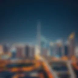 An overview of Dubai's skyline with prominent real estate developments