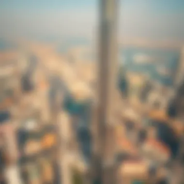 Aerial Perspective of Burj Khalifa and Its Impact on Dubai Aerial view showcasing the grandeur of Burj Khalifa amidst the Dubai skyline