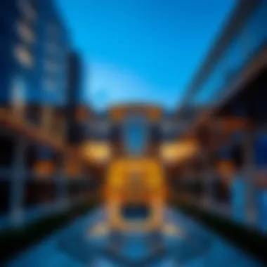 Architectural view of the Oasis Center showcasing its modern design