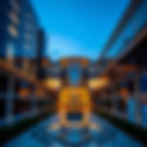 Architectural view of the Oasis Center showcasing its modern design