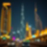 Dubai skyline during Ramadan nights