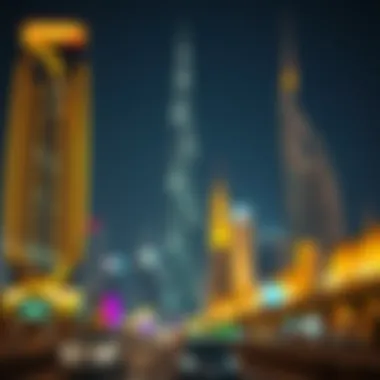 Dubai skyline during Ramadan nights