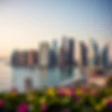 A stunning view of Dubai's waterfront skyline showcasing luxury properties