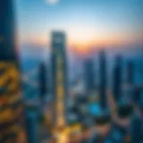 Uptown Tower: Architectural Marvel in JLT Aerial view of Uptown Tower showcasing its unique architectural design