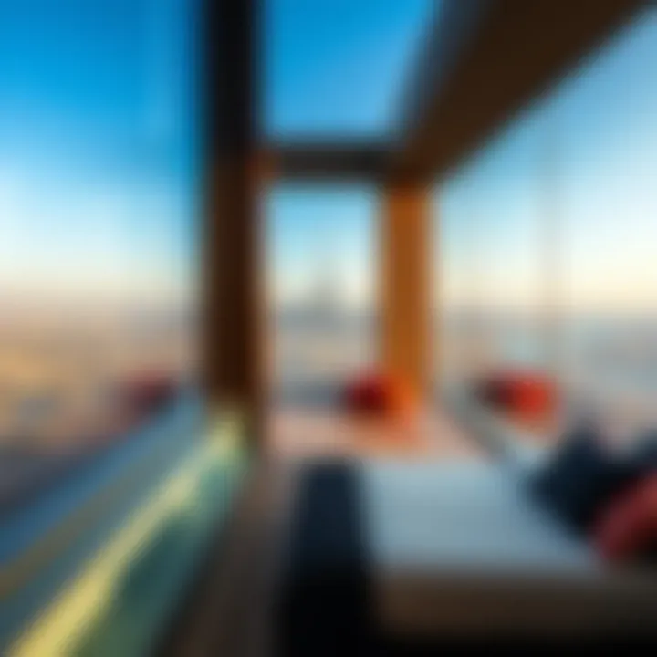 Panoramic view of Dubai skyline from the residences